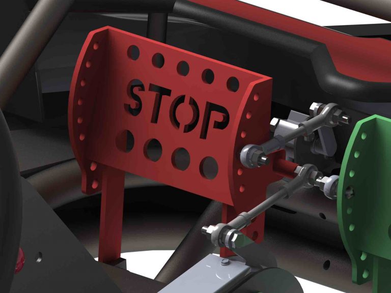 Red brake pedal with position sensor to allow regenerative braking